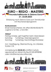 EURO-REGIO-MASTERS Zielona Gora - JETZT ANMELDEN!